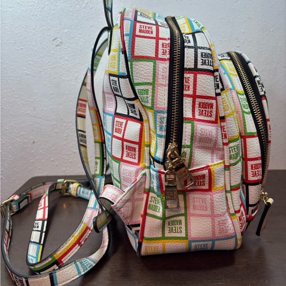 Steve Madden Colorful Logo Backpack - Picture 5 of 10